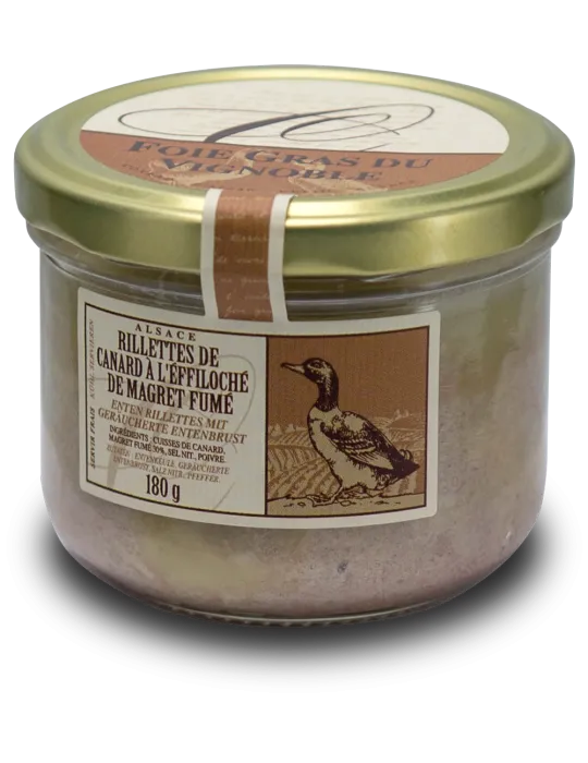 RILLETTES DE CANARD À L'EFFILOCHÉ DE MAGRET FUMÉ