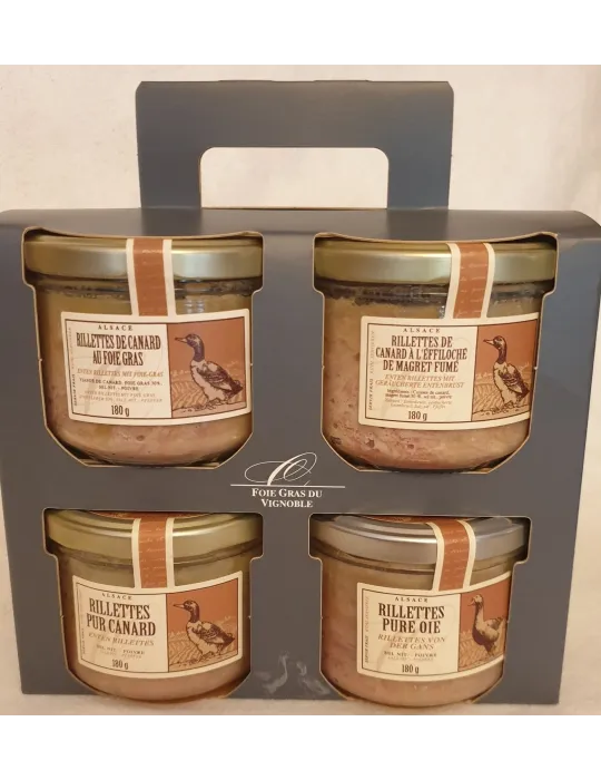 Coffret cadeau - assortiment des 4 rillettes